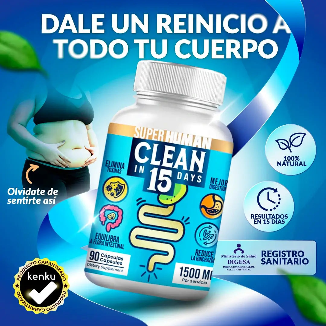 Clean15™ Limpieza Completa Estomacal en 15 días + Envío Gratis🎁